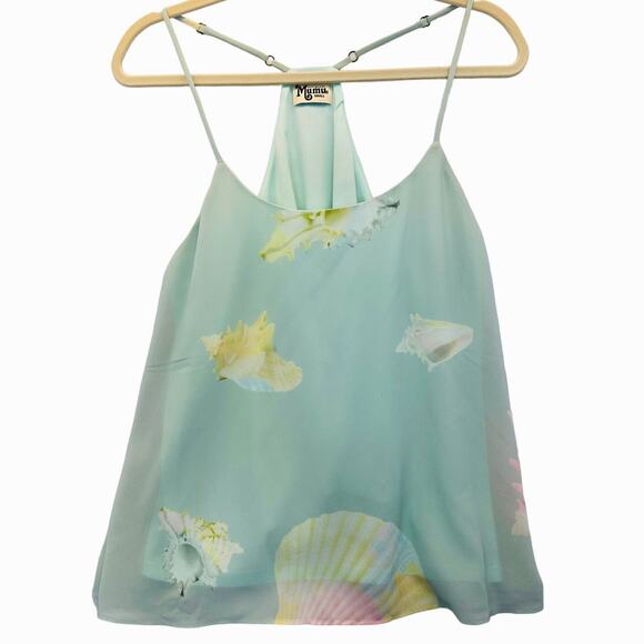 Show Me Your Mumu Carson Flowy Tank in Blue Seashell Print | Size Small - Picture 2 of 7